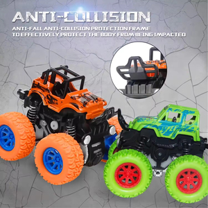 Véhicules jouets à friction Monster Truck, rotation à 360 degrés, tout-terrain 4x4, voiture de cascades, voiture inertielle pour enfants, jouets pour garçons - Product Image 4