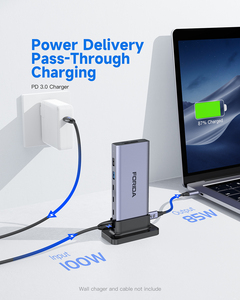 Accesorios para PC 2026, Estación <span class=keywords><strong>de</strong></span> Acoplamiento Vertical 13 en 1 con USB C, <span class=keywords><strong>Adaptador</strong></span> <span class=keywords><strong>HDMI</strong></span> MST 4K60Hz para MacBook - Product Image 2