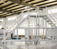 Plateforme d'entretien d'avions en aluminium Fenghui pour entrepôt, avec échelle de stockage