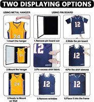 Vitrina de Madera Creativa para Exhibición de Camisetas, con Protección UV y Cerradura, Diseño Ecológico para Camisetas de Béisbol, Baloncesto y Fútbol
