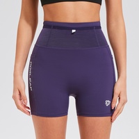 Shorts de sport taille haute moulants sans coutures en nylon et élasthanne pour femme avec taille élastique, idéaux pour le yoga, le cyclisme, la course à pied et le rehaussement des hanches