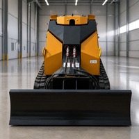 Mini-chargeuse compacte sur chenilles Hanhui 390 avec moteur 25 CV, direction assistée, forte puissance de levage, pour aménagement paysager et location