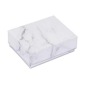FREE SAMPLE Cotton Filled Cardboard Paper Jewelry Box Gift Case Marble Gift Box