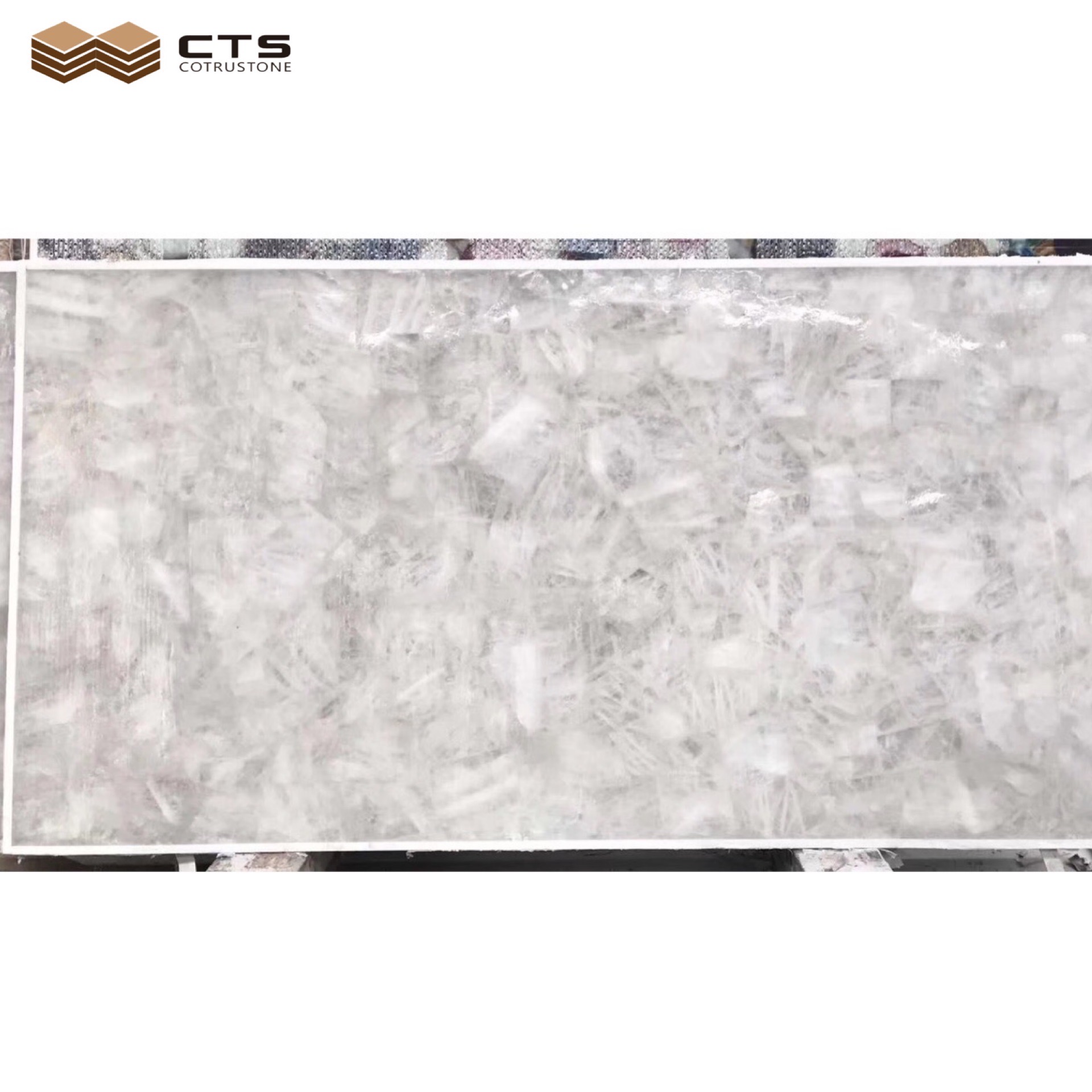 Natural Quartize Slab White Light Through Slabs Interior Dining Table Marble Luxury Extend Agate Gemstone Tile