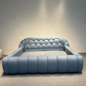 Marcos de dormitorios nórdicos personalizables, literas grandes multifuncionales, sábanas, pieza súper sólida, sofá portátil, cama para niñas y niños - Product Image 1