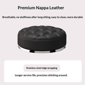 Tabouret de beauté en métal avec roulettes, pivotant et réglable en hauteur, pour salon, maquillage, coiffure, manucure, bar, travail - Product Image 4