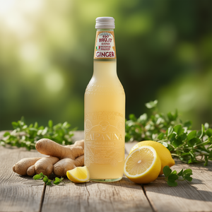 Agua Carbonatada con Sabor a Jengibre Biologico Ginger Galvanina, Sabores Naturales, 0.35 L, 12 Botellas, Baja en Carbohidratos, Refrigerada - Product Image 3