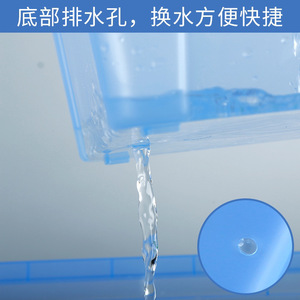 Turtle tank with drainage outlet, second generation, turtle tank with basking platform, plastic fish box, extra large new - Product Image 3