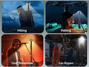 مصباح تخييم <span class=keywords><strong>LED</strong></span> قابل لإعادة الشحن فائق السطوع بقوة 2000 لومن متعدد الوظائف مع حامل تلسكوبي محمول للإصلاح والتخييم - Product Image 6