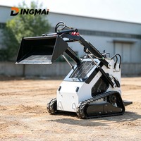 Mini-chargeuse compacte diesel DINGMAI sur chenilles, certifiée CE EPA Euro5, avec pompe hydraulique haute performance, pour travaux de construction et agricoles