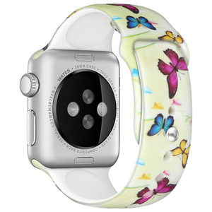Intelligente Cinturino In Gomma Fiore di Stampa In Silicone <span class=keywords><strong>Watch</strong></span> Band Strap per <span class=keywords><strong>Apple</strong></span> Orologio <span class=keywords><strong>6</strong></span> SE - Product Image 4