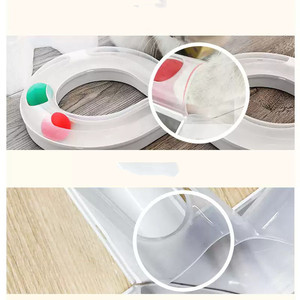 İnteraktif Kedi Parkuru Oyuncağı Kedi Topu Oyuncağı Dayanıklı Plastik Daire Kedi Bulmaca Oyuncağı İç Mekan Kedileri Yavruları için - Product Image 4