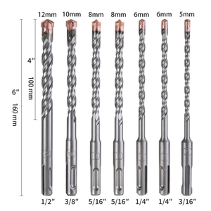 7pcs SDS cộng với khoan <span class=keywords><strong>bit</strong></span> thiết lập nề khoan <span class=keywords><strong>bit</strong></span> thiết lập búa bê tông khoan <span class=keywords><strong>bit</strong></span> thiết lập cho Bê tông với 4 cắt cạnh - Product Image 2