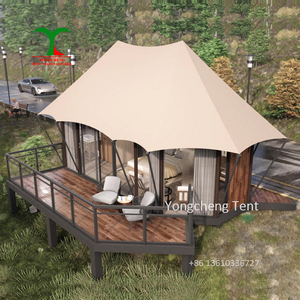 <span class=keywords><strong>Hotel</strong></span> de lujo al aire libre Living Resort Custom Homes Wood Canvas Lodge Glamping Hut con baño <span class=keywords><strong>Safari</strong></span> Lodge Carpas - Product Image 4