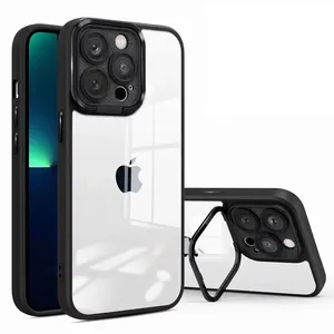 For iphone 14 new phone case for iphone 13 pro max 12 pro 11 camera frame can be used as a stand phone case