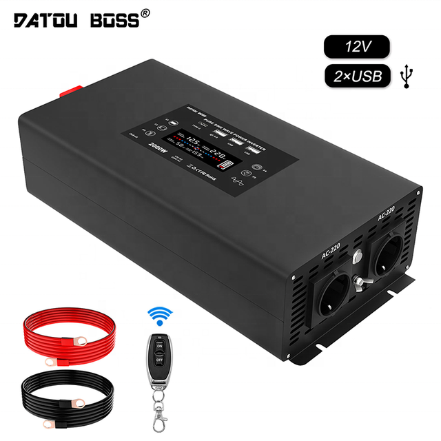 Hot Selling Aluminum Alloy Pure Sine Wave 12v to 220v Power Inverter 2000WAC Converter