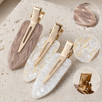 Pince à cheveux en acétate Ume avec logo personnalisé, 7 cm, style français, barrette géométrique pour femmes, accessoires capillaires en gros