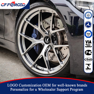 Cerchi in Lega di Alluminio Forgiati CF Custom 18 19 20 21 22 23 24 Pollici 5x120 per BMW M4 M3 F80 F82, Argento con Finitura Lavorata, Design a <span class=keywords><strong>Y</strong></span> - Product Image 2