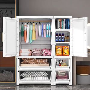 <strong>Bedroom</strong> <strong>Wardrobe</strong> Children's Nordic Style PP Floor-standing <strong>Wardrobe</strong> Storage <strong>Cabine</strong> <strong>Bedroom</strong> Clothes Storage <strong>Wardrobe</strong> - Product Image 3