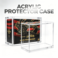 Boîte de protection en acrylique pour paquets de boosters TCG, étui transparent pour cartes à collectionner, rangement, collection, taille personnalisée