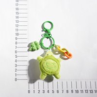 Porte-clés tortue en peluche mignon de dessin animé, pendentif de sac, jouet en peluche tortue marine