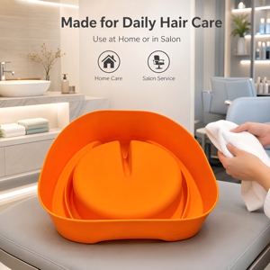 Repose-nuque ergonomique en silicone, bac à shampoing portable pour la maison, salon de coiffure, traitement capillaire - Product Image 4