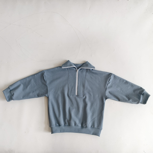 Abbigliamento OEM per Bambini, Felpa <span class=keywords><strong>con</strong></span> Mezza Zip e Collo Alto per Bambini e Bambine, Pullover Casual per Autunno e Inverno - Product Image 2