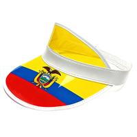 Visera de PVC Unisex con la Bandera de Ecuador, Gorra Transparente con Parte Superior Abierta, Protección Solar para Invierno, Deportes al Aire Libre, Playa, Golf