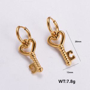 9 Styles Love Earrings Light Luxury <b>Titanium</b> Steel Small and Irregular Peach Heart Small and New Cold Style Women's Ornament - Product Image 6