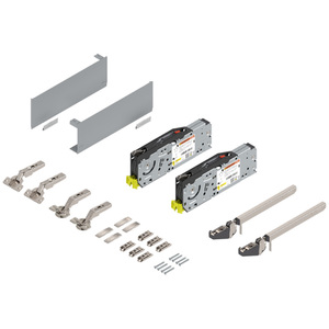Juego de Puertas Plegables Superiores 1Blum AVENTOS HF con Cierre Suave, Torque: 2700-13500, Gris Claro, Compatible con SERVO-DRIVE - Product Image 1