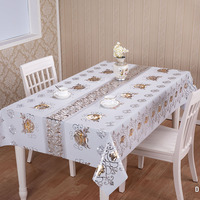 Housse de table rectangulaire en plastique résistant pour Noël, hiver et Nouvel An