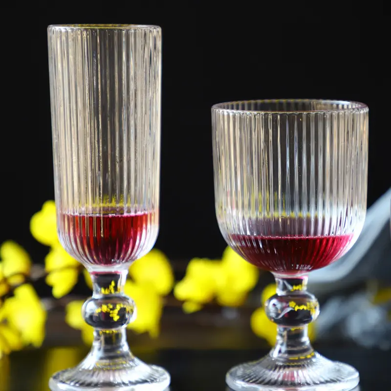 high quality solid color glass goblet South American market hot sale colored glass stemware many color options wine glass