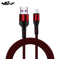 Kabel Pengisi Daya USB iPhone, Kepang Nilon 2,4 A UNTUK iPhone Pengisian 1M Kabel Data Pengisi Daya Kabel USB