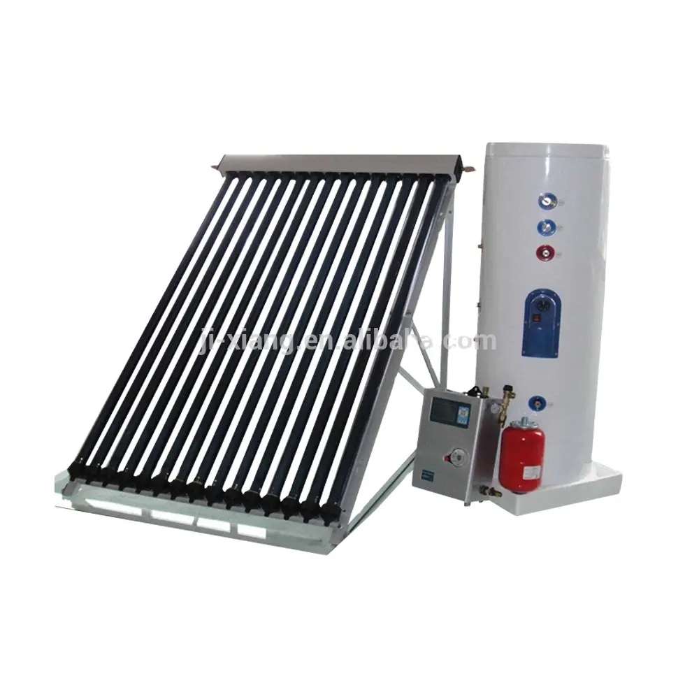 Split pressure Bearing Solar water Heater Heat pipe solar vacuum tubes collector with split water tank for hot water With coils