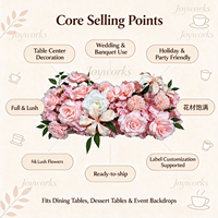 Centre de table de mariage de luxe, arrangement floral artificiel, décoration florale haut de gamme pour allée de banquet, événements et fêtes