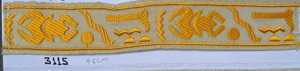 Dentelle de broderie en polyester lisse au look moderne et élégant pour vêtements de mariée, robe de mariée, décoration Dupatta - Product Image 4