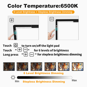 Có thể sạc lại siêu mỏng A4 Pin vẽ bảng dẫn Truy Tìm ánh sáng pad với clip và đứng - Product Image 2