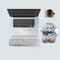 3D boobs tapis de souris, coussinets d'ordinateur de poignet avec support de repose-poignet, personnalisation en gros