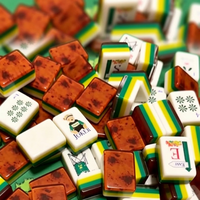 Set Ubin Mahjong Amerika Modern Mewah Edisi Golf Masters 2026, 160 Buah, Akrilik Berukir, Tahan Air, Tahan Lama, Profesional