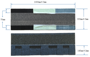 Bardeaux d'asphalte double couche Carreaux stratifiés Produit de qualité supérieure avec feutres haute performance - Product Image 2