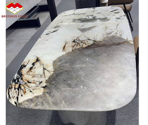 Brazil quartzite tự nhiên bàn ăn tùy chỉnh thiết kế hình chữ nhật thiên nhiên Pandora <span class=keywords><strong>Granite</strong></span> hiện đại bàn ăn - Product Image 5
