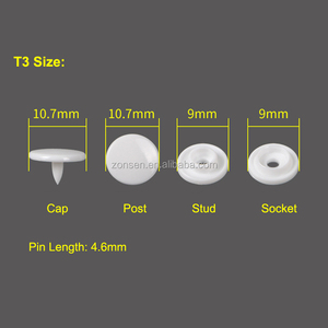 KAM — boutons à pression en plastique pour <span class=keywords><strong>couches</strong></span> de bébé, <span class=keywords><strong>T3</strong></span> (taille 16), Surface brillante, 60 couleurs, bonne qualité, en Stock - Product Image 6