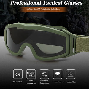 सामरिक शूटिंग गॉगल 3-लेंस सेट एंटी-फॉग यूव सुरक्षा प्रभाव प्रतिरोधी समायोज्य स्ट्रैप आउटडोर प्रशिक्षण बहु-कार्यात्मक - Product Image 2