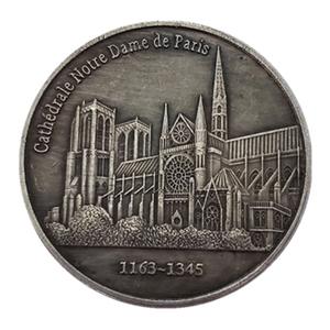 Moneda francesa antigua Notre Dame De Paris 5 francos Medalla histórica Copia de réplica - Product Image 1