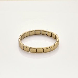 Pulsera Modular Italiana de Acero Inoxidable con Acabado Mate, Versátil, DIY, Unisex, Regalo para Oficina/Trabajo, Banda Elástica - Product Image 4