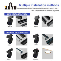Rail lumineux magnétique avec haut-parleur Bluetooth intelligent 48V LED, intensité réglable pour café, cuisine, restaurant