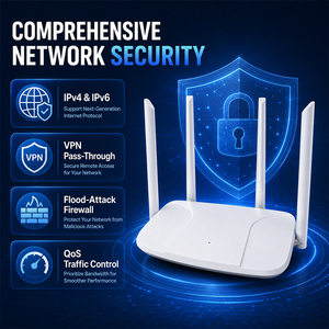 <span class=keywords><strong>Router</strong></span> WIFI <span class=keywords><strong>Gigabit</strong></span> Completo R712G-HS, Doble Banda 2.4GHz 5GHz, Mu-MIMO, 4GE, WiFi 5 6 7, <span class=keywords><strong>Router</strong></span> Empresarial con 4 Antenas, QoS, DHCP, Estático - Product Image 6
