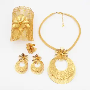 תכשיטי זהב מצופה jachon 24 קראט סט תכשיטים לנשים