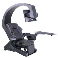 IW-320 Zero Gravity Recline Workstation Chair GIMI Gaming COCKPIT , Works Triple FIVE Monitor Tilting Rig Imperator VR IW320
