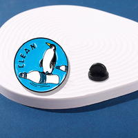 Ensemble de badges et broches en émail dur sur le thème de la protection des animaux marins, pour la décoration des vêtements et des sacs